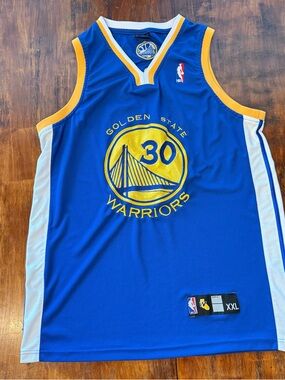 Stephen Curry Blue Golden State Warriors Jersey #30 Size XXL NBA Basketball